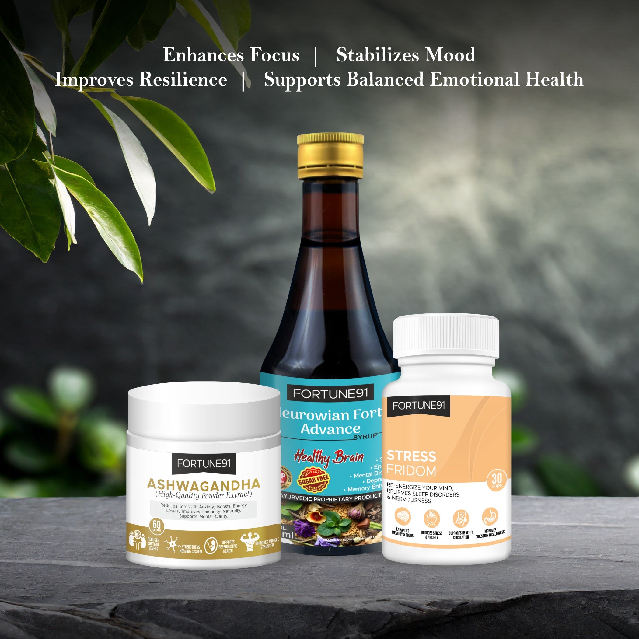 Calm Mind Focus (Stress Fridom + Ashwagandha + Neurowian Forte)