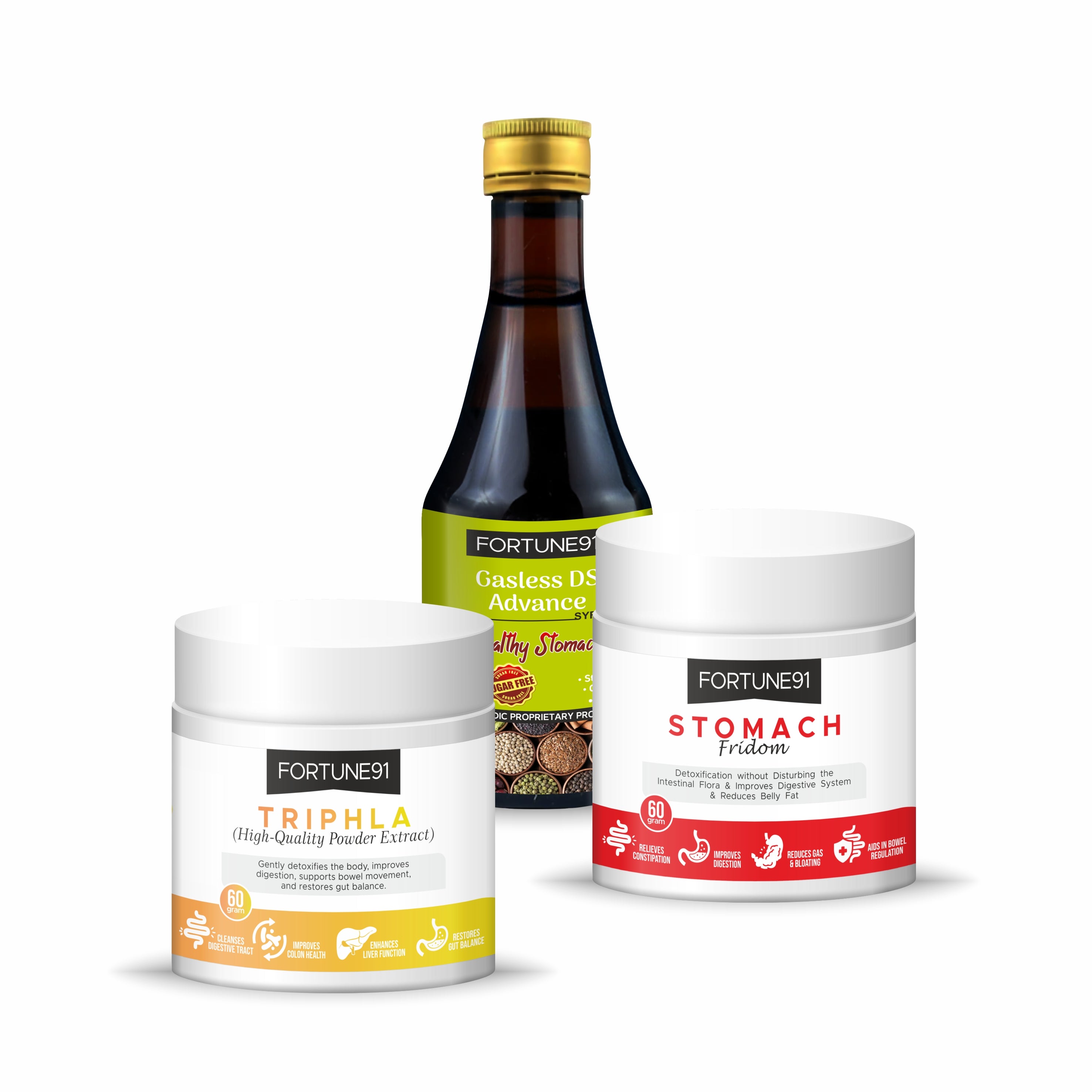 Digestive Relief Plus (Gasless DS Advance + Triphala + Stomach Fridom)