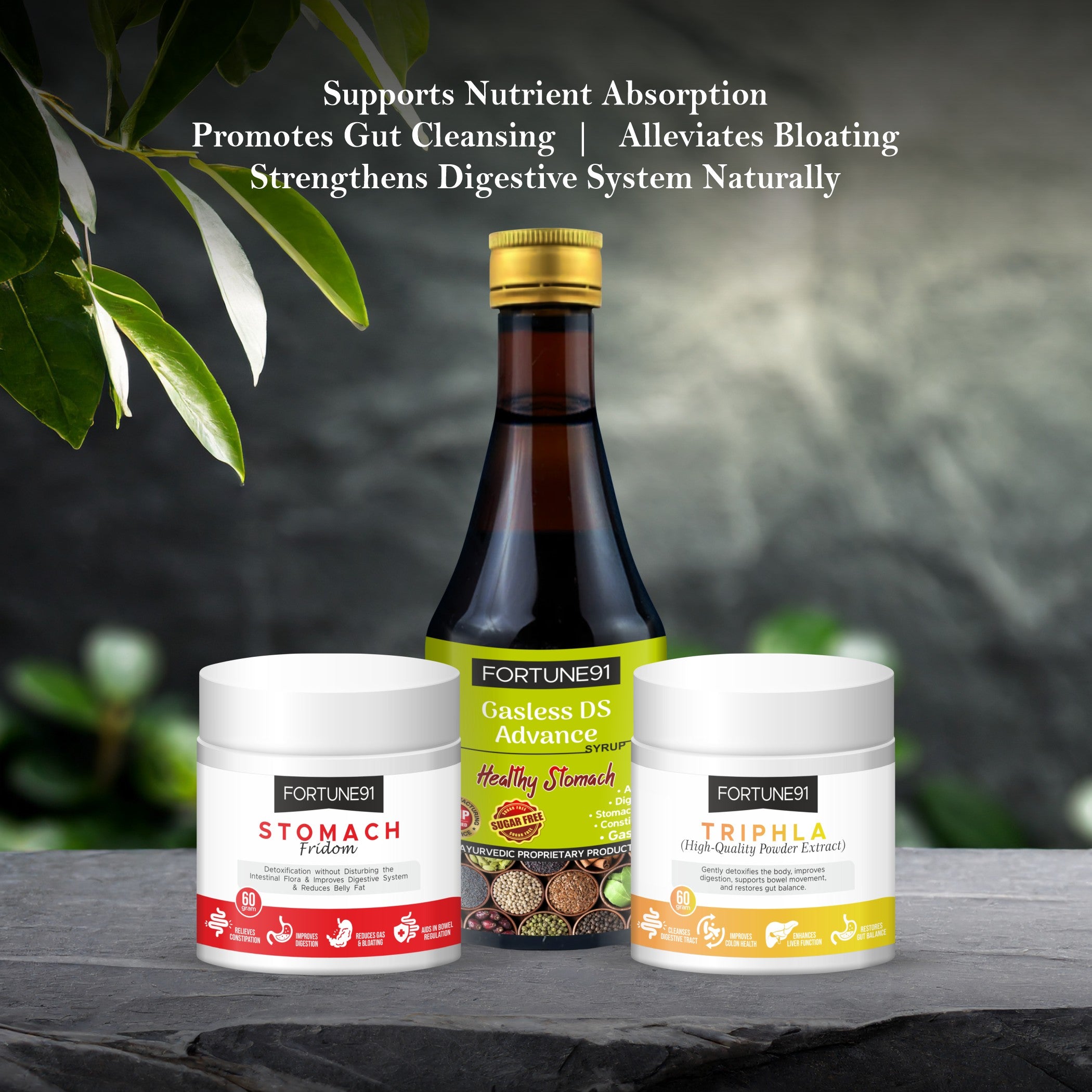 Digestive Relief Plus (Gasless DS Advance + Triphala + Stomach Fridom)