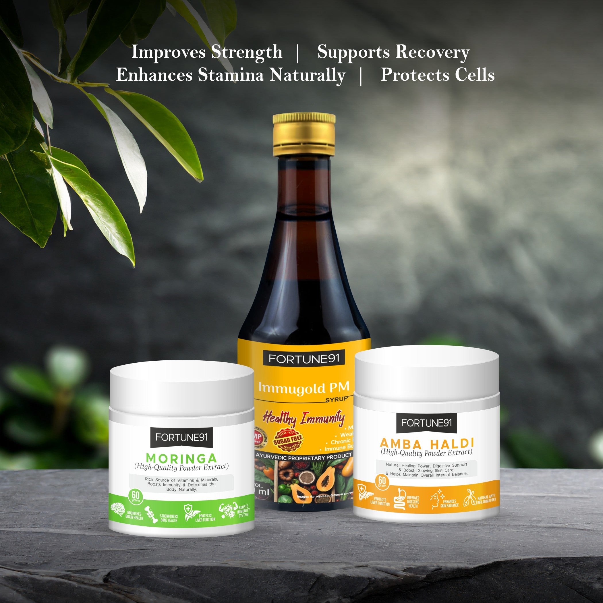 Energy & Immunity Boost (Amba Haldi + Moringa + Immugold PM)