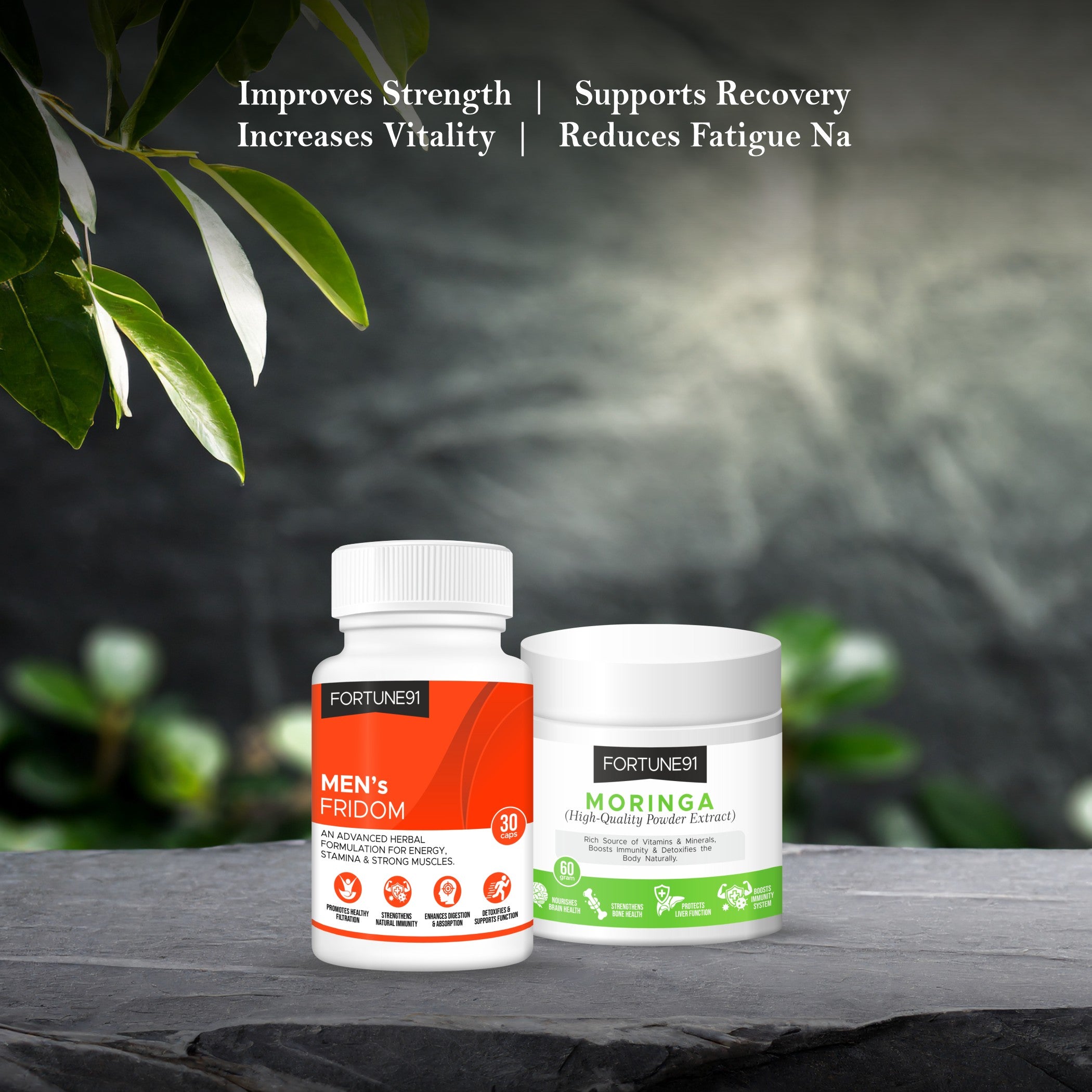 Fitness Strength Duo (Men’s Fridom + Moringa)