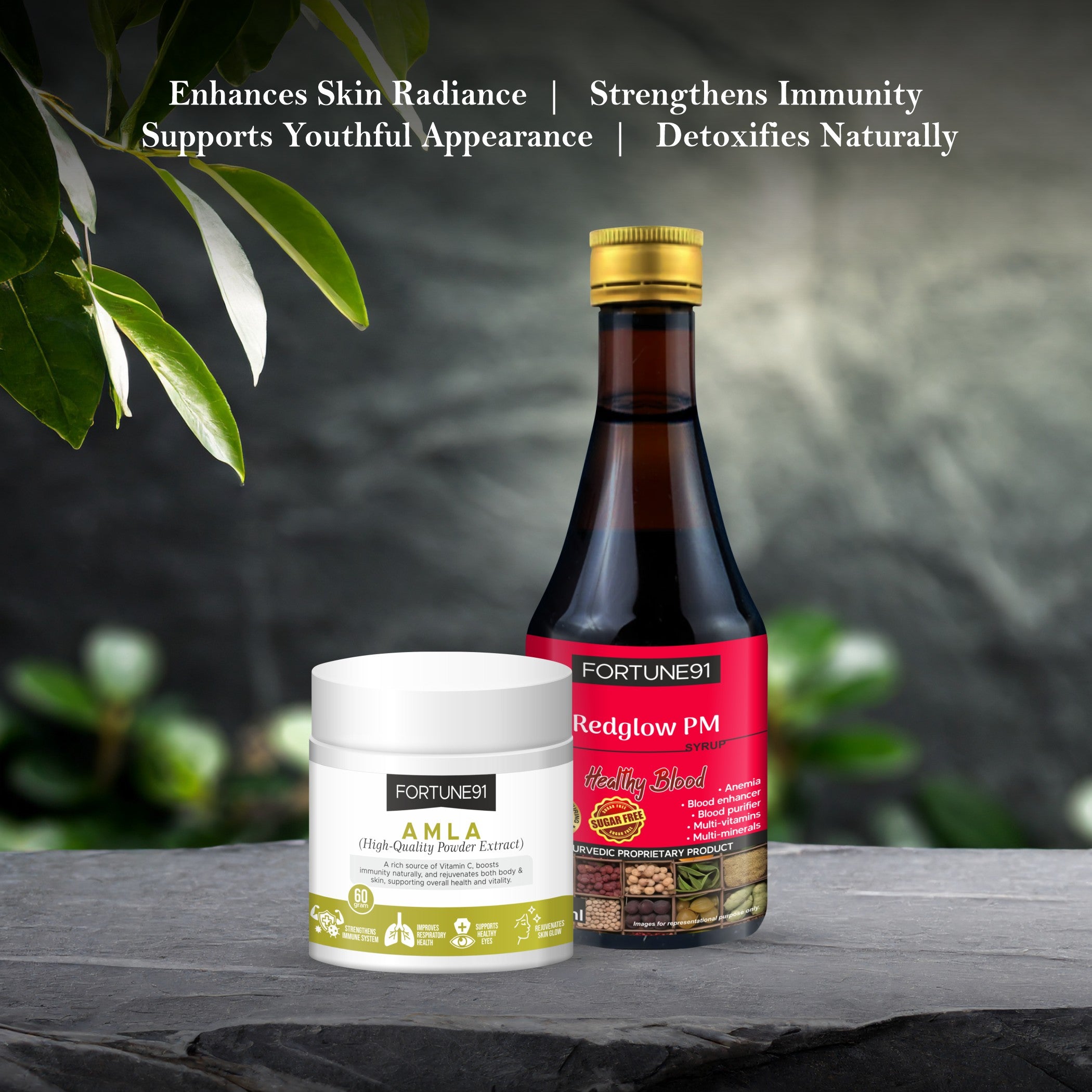 Glow & Anti-Age (Red Glow PM + Amla)