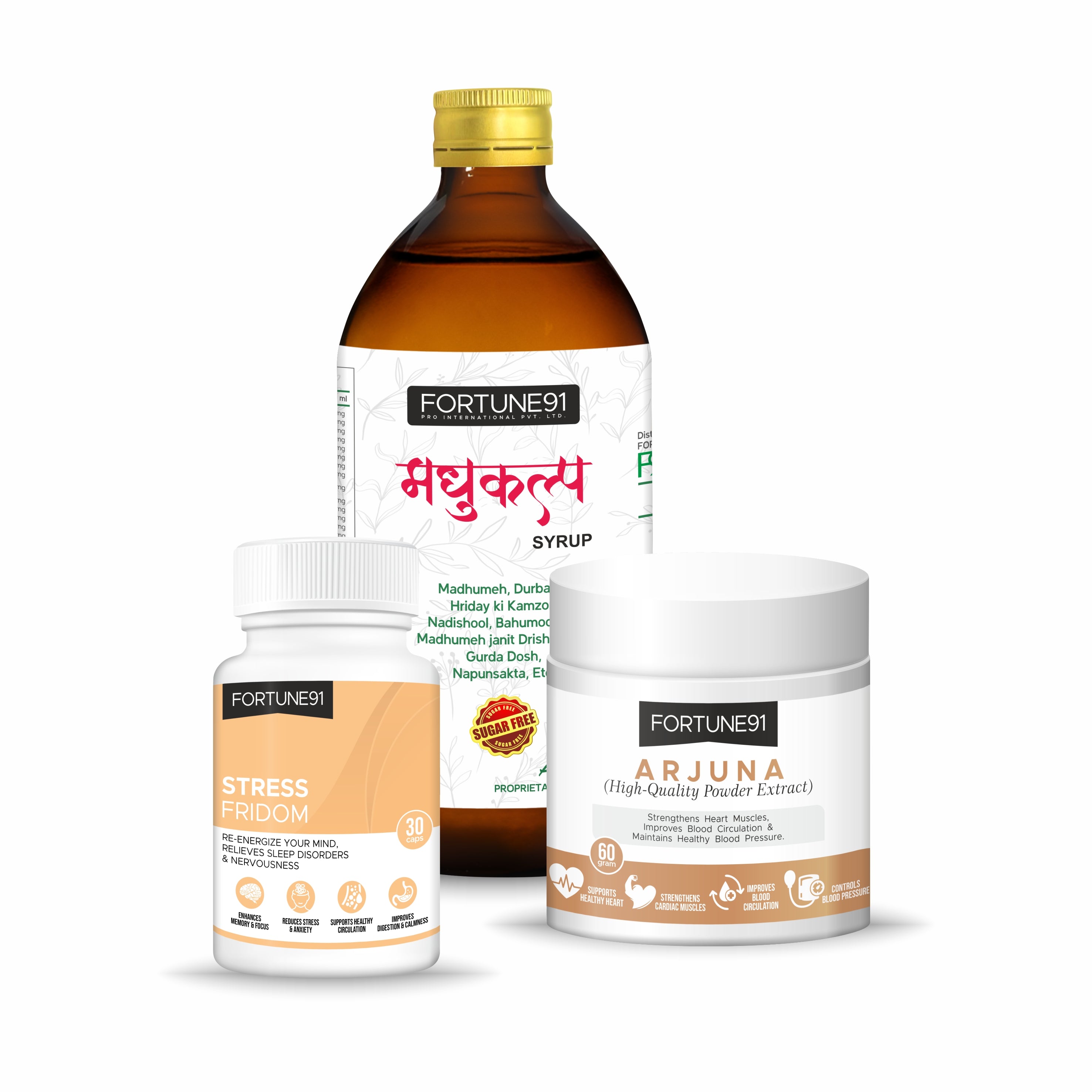 Heart & Stress Balance (Arjuna + Stress Fridom + Madhukalp)