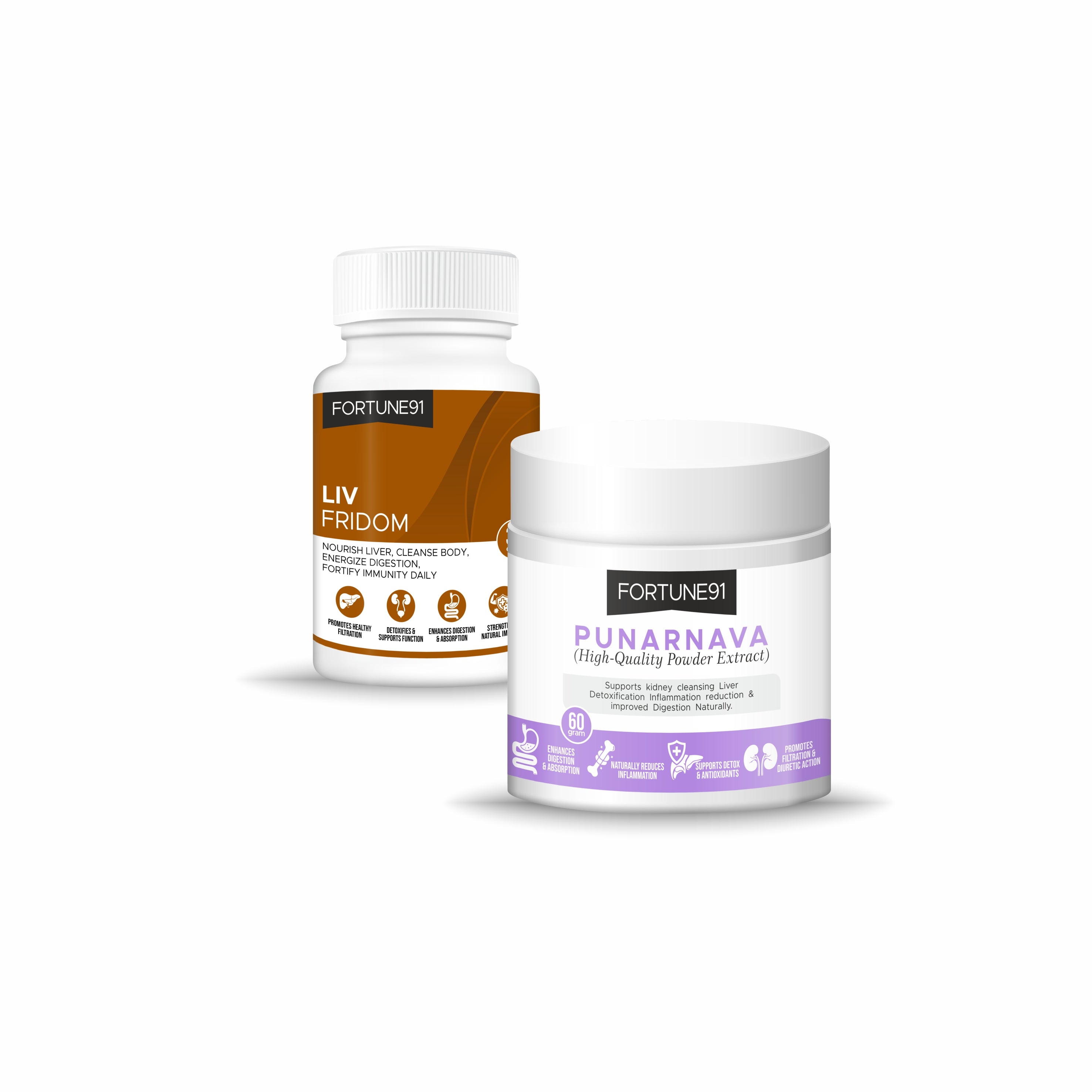 Kidney & Liver Support (Liv Fridom + Punarnava)