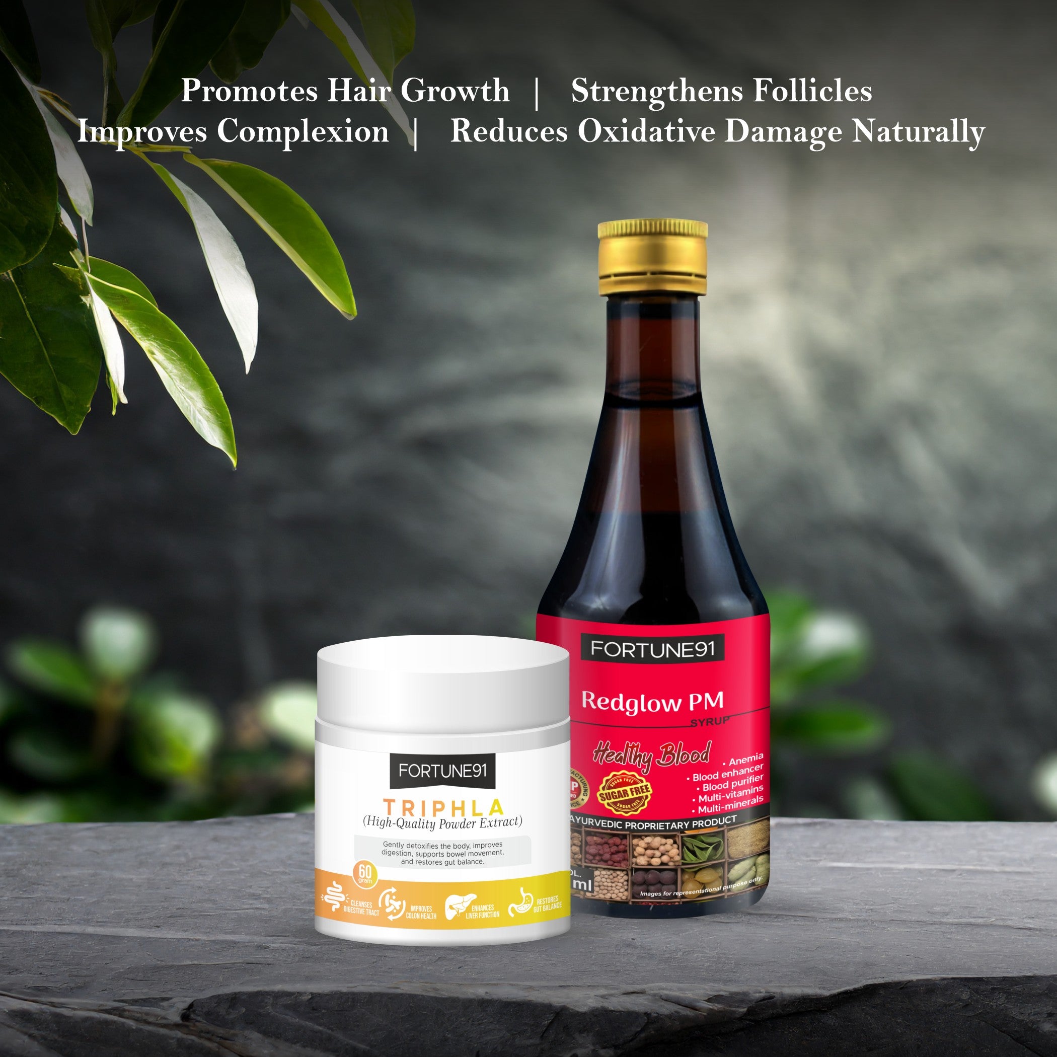 Skin & Hair Radiance (Red Glow PM + Triphala)
