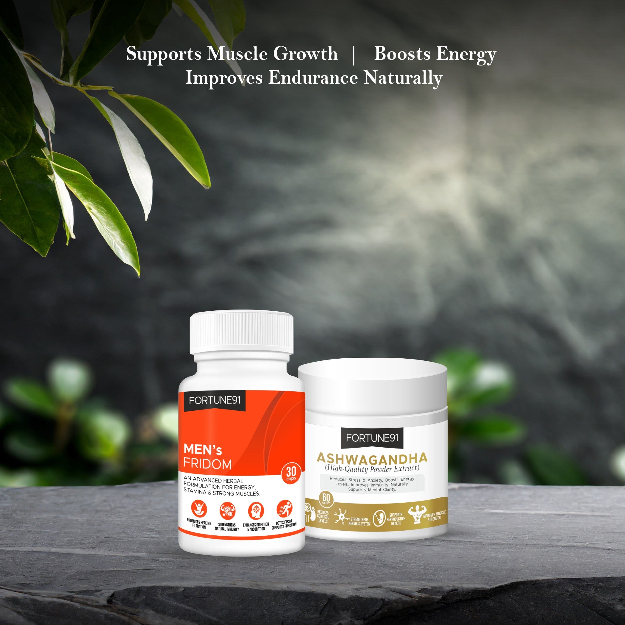 Strength & Vitality (Ashwagandha + Men’s Fridom)