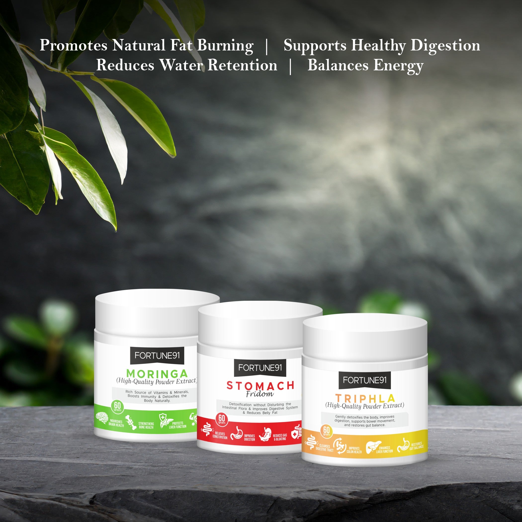 Weight Management Trio (Triphala + Moringa + Stomach Fridom)